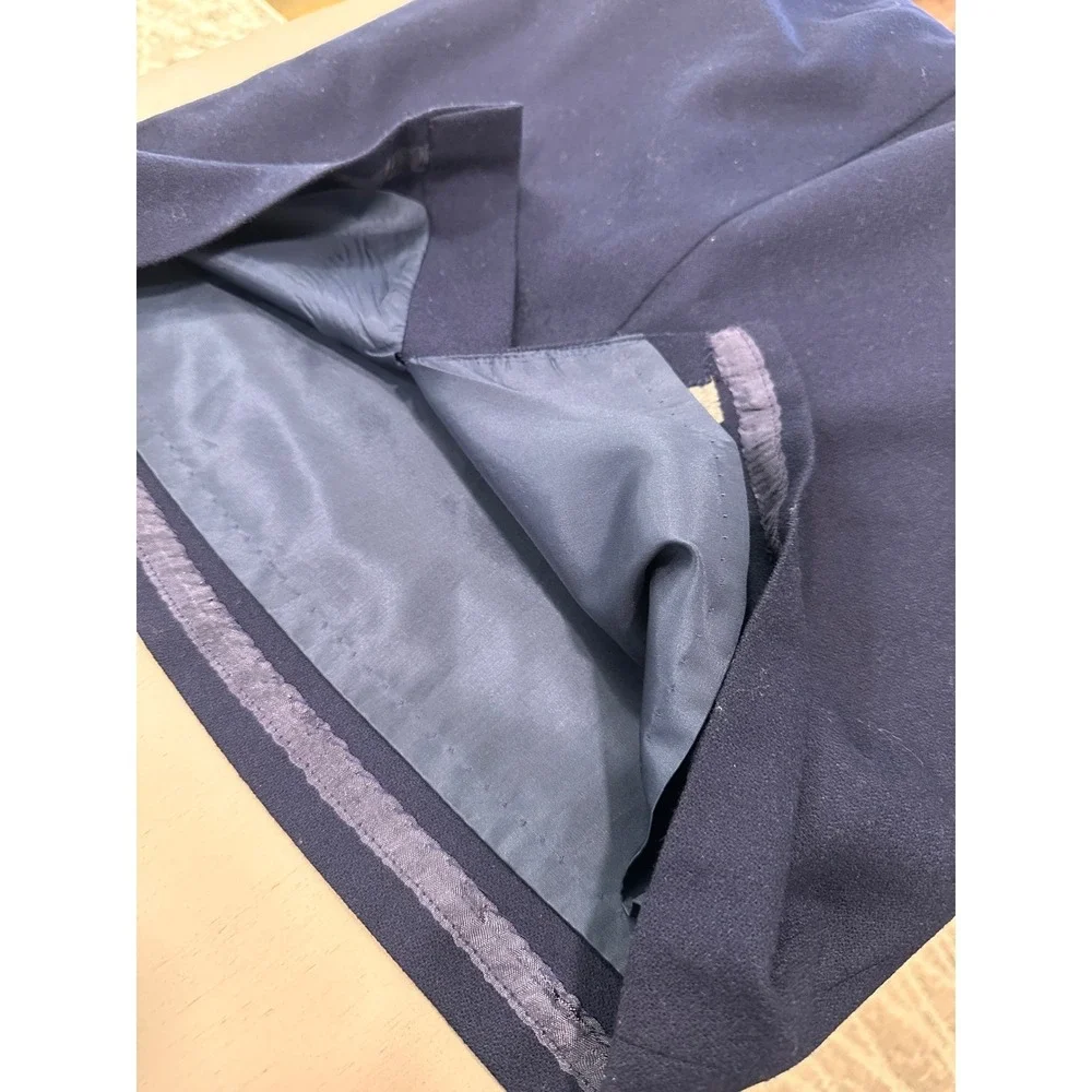 Vintage Pendleton Petite Wool Pencil Skirt 6 Navy Blue P566-203‎ | Dark Academia